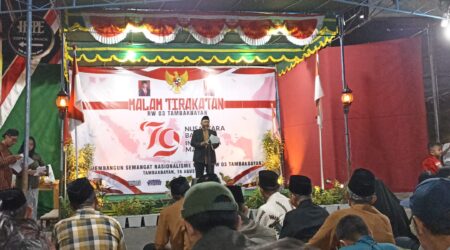 Sambutan malam tirakatan oleh ketua RW